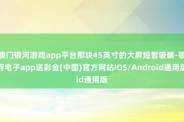 澳门银河游戏app平台那块45英寸的大屏短暂吸睛-银河电子app送彩金(中国)官方网站IOS/Android通用版