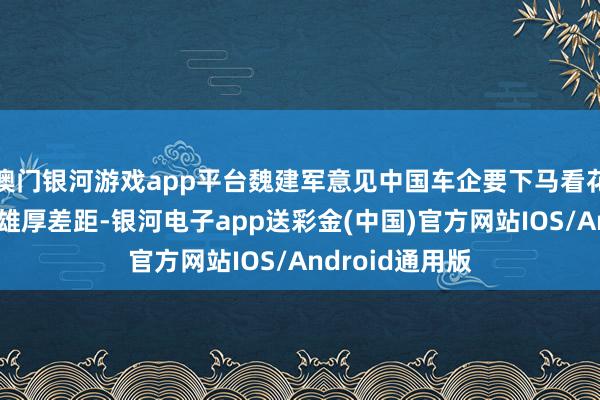 澳门银河游戏app平台魏建军意见中国车企要下马看花、正视警示、雄厚差距-银河电子app送彩金(中国)官方网站IOS/Android通用版