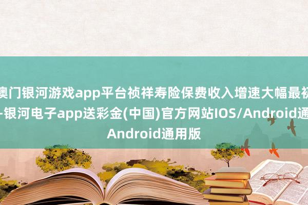 澳门银河游戏app平台祯祥寿险保费收入增速大幅最初行业-银河电子app送彩金(中国)官方网站IOS/Android通用版