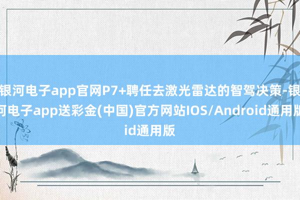 银河电子app官网P7+聘任去激光雷达的智驾决策-银河电子app送彩金(中国)官方网站IOS/Android通用版