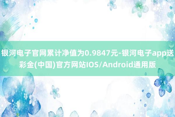 银河电子官网累计净值为0.9847元-银河电子app送彩金(中国)官方网站IOS/Android通用版