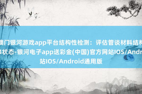 澳门银河游戏app平台结构性检测：评估管谈材料结构近况及贯串状态-银河电子app送彩金(中国)官方网站IOS/Android通用版