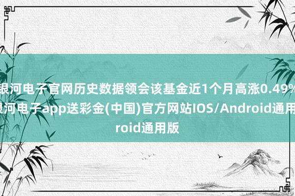 银河电子官网历史数据领会该基金近1个月高涨0.49%-银河电子app送彩金(中国)官方网站IOS/Android通用版