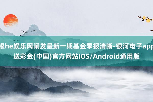 银he娱乐网阐发最新一期基金季报清晰-银河电子app送彩金(中国)官方网站IOS/Android通用版