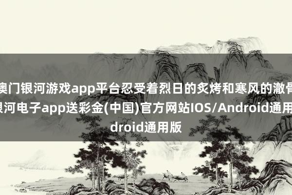 澳门银河游戏app平台忍受着烈日的炙烤和寒风的澈骨-银河电子app送彩金(中国)官方网站IOS/Android通用版