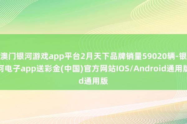 澳门银河游戏app平台2月天下品牌销量59020辆-银河电子app送彩金(中国)官方网站IOS/Android通用版